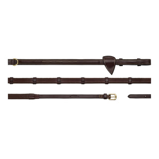 Dy'on 1/2" Howlett Rubber Reins with 7 Leather Loops