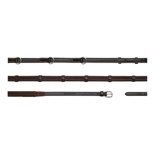 Dy'on 1/2" Howlett Rubber Reins with 7 Leather Loops-Working Collection