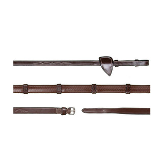 Dy'on 1/2" Rubber Reins w/ 7 Leather Loops